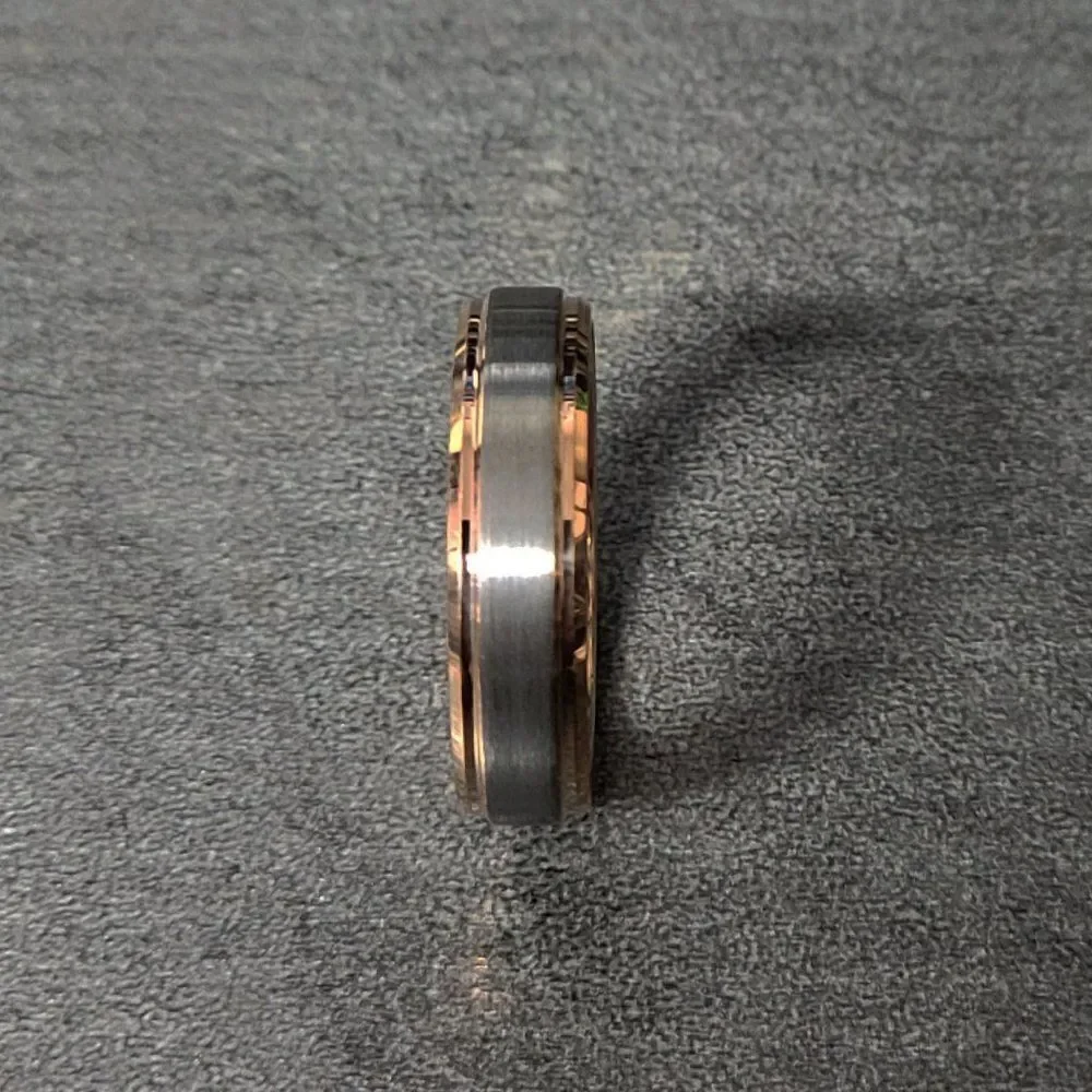 Personalized Men's Real Rose Gold Tungsten Promise Ring Pinky Promise Ring